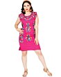 Vestido Bordado Artesanal 603092 Color Fuchsia