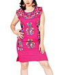 Vestido Bordado Artesanal 603092 Color Fuchsia Zoom