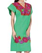 Vestido Zinacantán Mexicano Típico Chiapas 601289 Verde Zoom