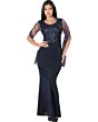 Vestido Largo Elegante Lamasini 5704 Navy