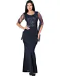 Vestido Largo Elegante Lamasini 5704 Navy