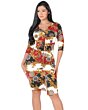 Vestido Lamasini Estampado Rojo-Multicolor 5747