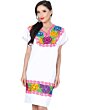 Vestido Zinacantán Mexicano Típico Chiapas 601291 Color Blanco