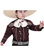 Brown Boys' Charro Shirt White Diamonds Western Wear 10-970