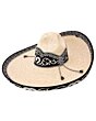Sombrero Charro De Paja WD 797 Natural/Negro