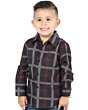 Camisa Vaquera para Niño a Cuadros Negro-Gris, Versión de Manga Larga – El General 44743
