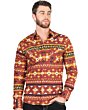 Camisa Vaquera para Hombre Ladrillo con Estampado Geométrico Tribal – El General 44420