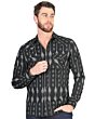 Camisa Vaquera para Hombre Negra con Estampado de Flechas Blancas – El General 44433