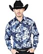 Camisa Color Navy Floreada El Señor De Los Cielos 43990