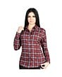 Camisa Vaquera para Mujer con Estilo Roja a Cuadros – El General 44727