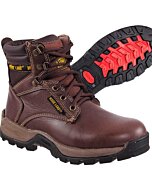 Botines de Trabajo Work Land Piel Café, Suela Goma Doble Densidad 76511 