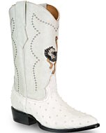 Botas De Piel Imitación Avestruz Vaqueras JB 901 Hueso