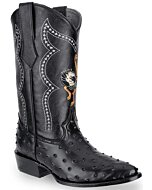 Botas De Piel Imitación Avestruz Vaqueras JB 901 Negras