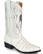 Botas Vaqueras Horma J Imitación Caimán Cola JB 904 Hueso