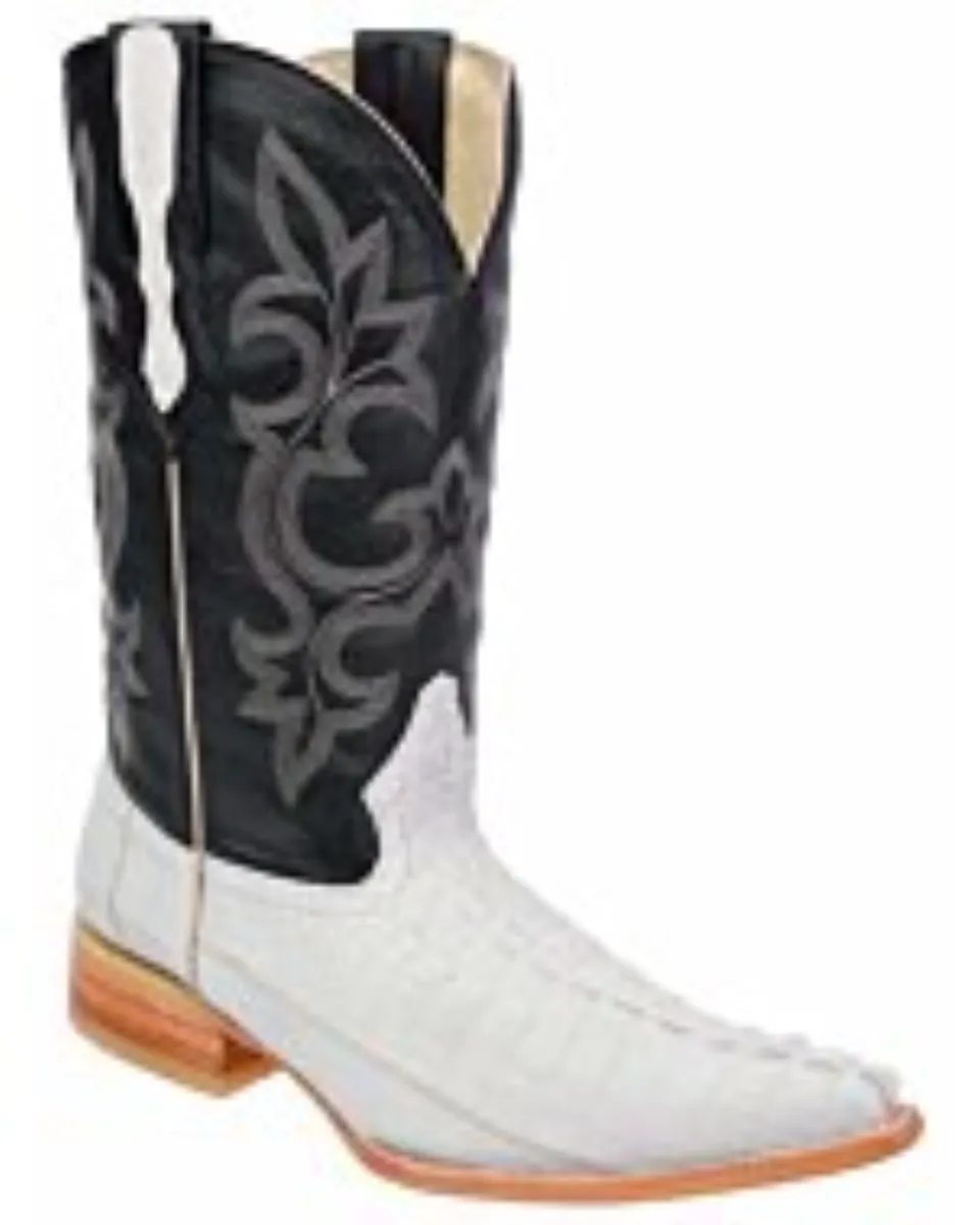 Botas Vaqueras Grabado Caimán Clon BD04 Hueso