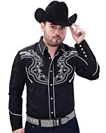 Camisa Vaquera WD Boots 11-910 Negro/Blanco