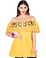 Blusa México Artesanal 603051 Campesina Amarilla