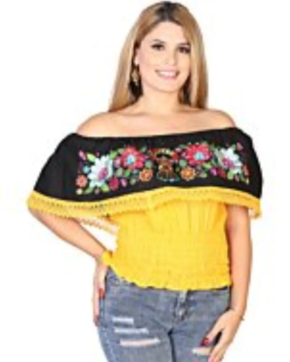 Blusa Resorte Artesanal Animada 602450 Amarillo
