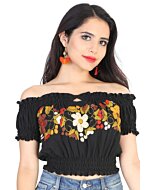 Blusa Corta Artesanal Mexicana 601984 Negra