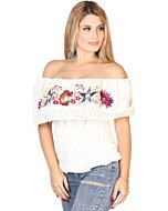 Blusa Resorte Artesanal Noche Buena 602453 Beige