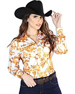 Camisa Vaquera De Mujer Color Off White-Oro 44062