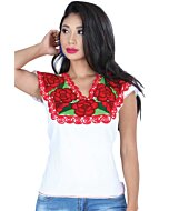 Blusa Artesanal Zinacantan 601401 bLANCA