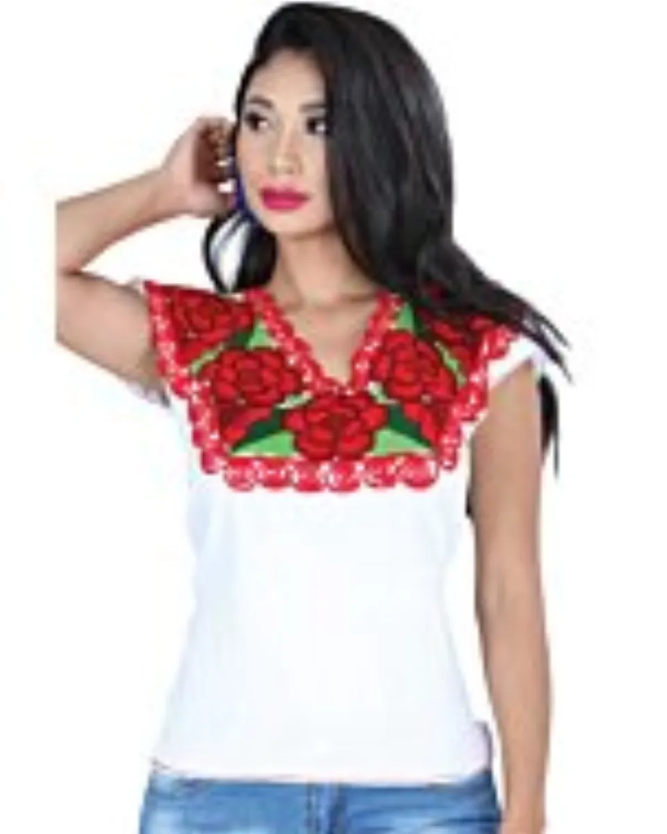 Blusa Artesanal Zinacantan 601401 bLANCA