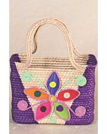 Bolsa Artesanal De Palma Natural-Multicolor 602126