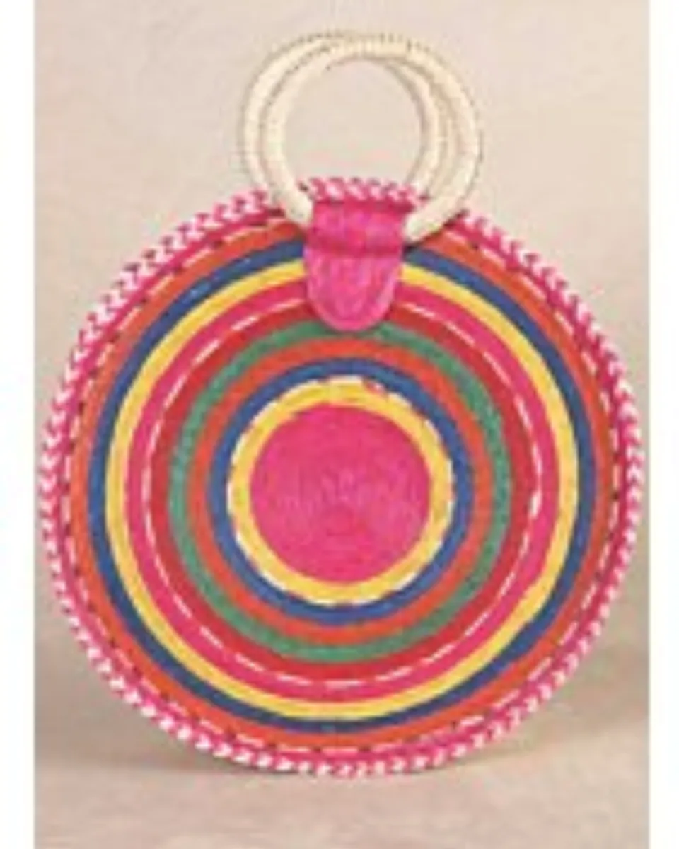 Bolsa Artesanal De Palma Multicolor  602298