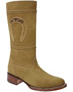 Botas Escaramuza Charra Nobuck Color Topo WD 11-461