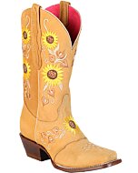 Bota Vaquera Para Mujer Suela De Cuero El General 51143 Color Miel