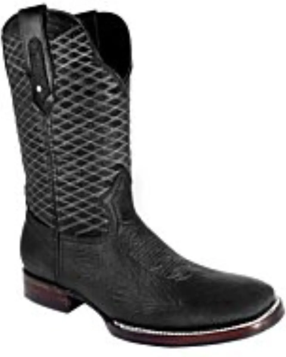 Bota Rodeo Piel Cuello De Toro  JB 540 Negro
