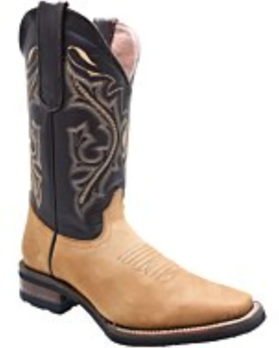 Botas Para Mujer Horma Rodeo Color Café Claro y Oscuro