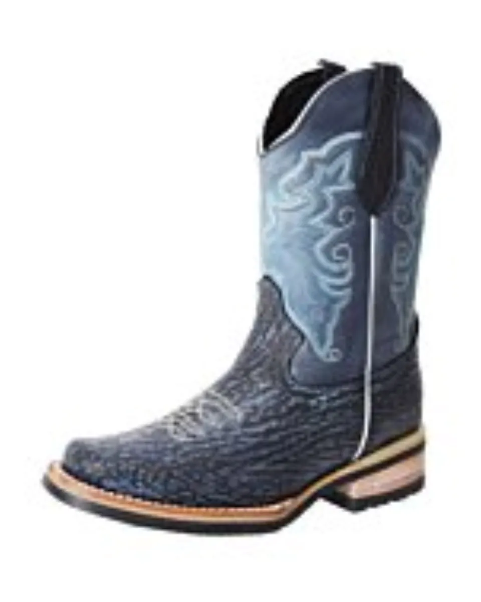Botas Rodeo Color Azul Para Niño WD 11-375