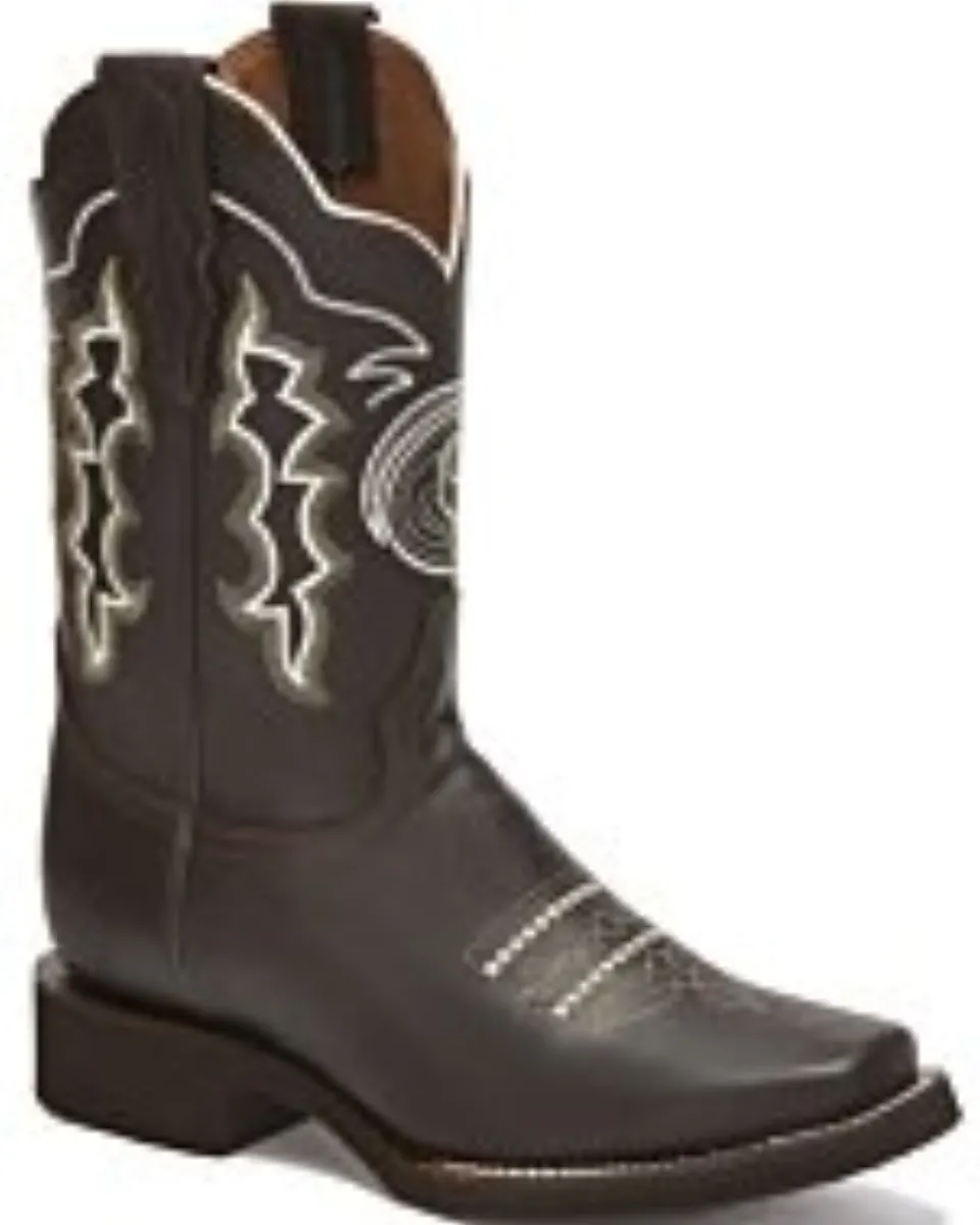 Botas Vaqueras Café Oscuro Suela Cuero 321-8426