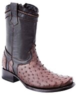 Botas De Avestruz Horma Hudson WD 11-016 Color Café
