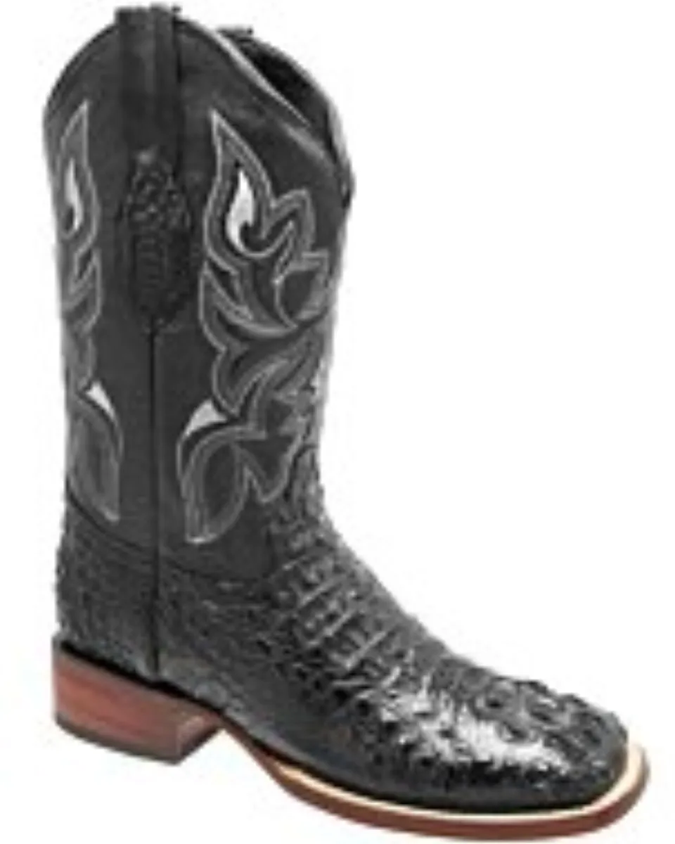 Botas De Cocodrilo Rodeo Americana Negro WD 11-260