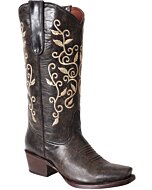 Botas Vaqueras De Mujer Snip Toe Diseño Guia (Enredadera) En El Tubo WD 11-473
