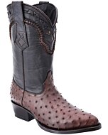 Botas Piel De Avestruz Color Café Horma 900 WD 11-181