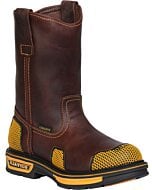 Bota De Trabajo Buffalo & Bull Color Café Con Amarillo