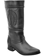 Botas Escaramuza Negras Piel Napa Para Mujer WD 11-460