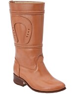 Bota Escaramuza Para Piel Niña Napa Color Tabaco WD 11-360