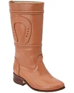 Bota Escaramuza Para Piel Niña Napa Color Tabaco WD 11-360