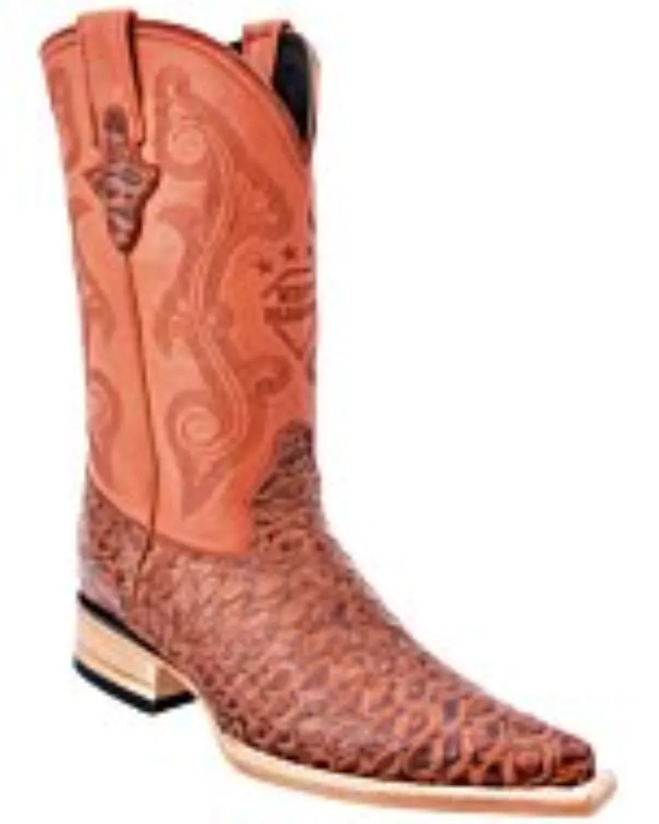Botas Vaqueras Grabado Oso Hormiguero Color Cognac WD 11-112