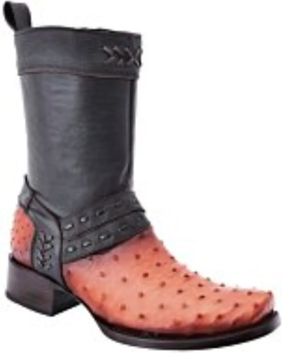 Botas De Avestruz Con Cierre WD 11-017n Color Shedrón