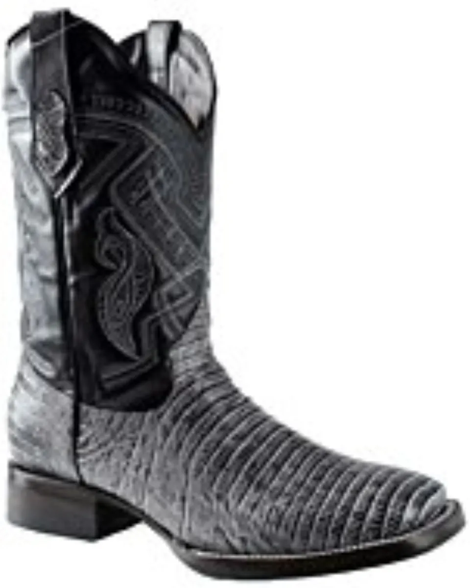 Joe Boots 713 Negro Rodeo Imitación Lizard