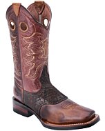 Botas Rodeo Antifaz Piel Cuello De Toro Color Oro WD 11-332
