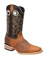 Botas Rodeo White Diamonds Boots Antifaz Tiburón Grabado Color Miel 10-303