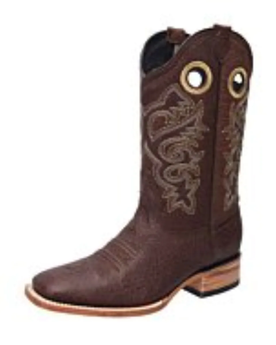 Botas Rodeo Americana White Diamonds Boots 10-305 Café
