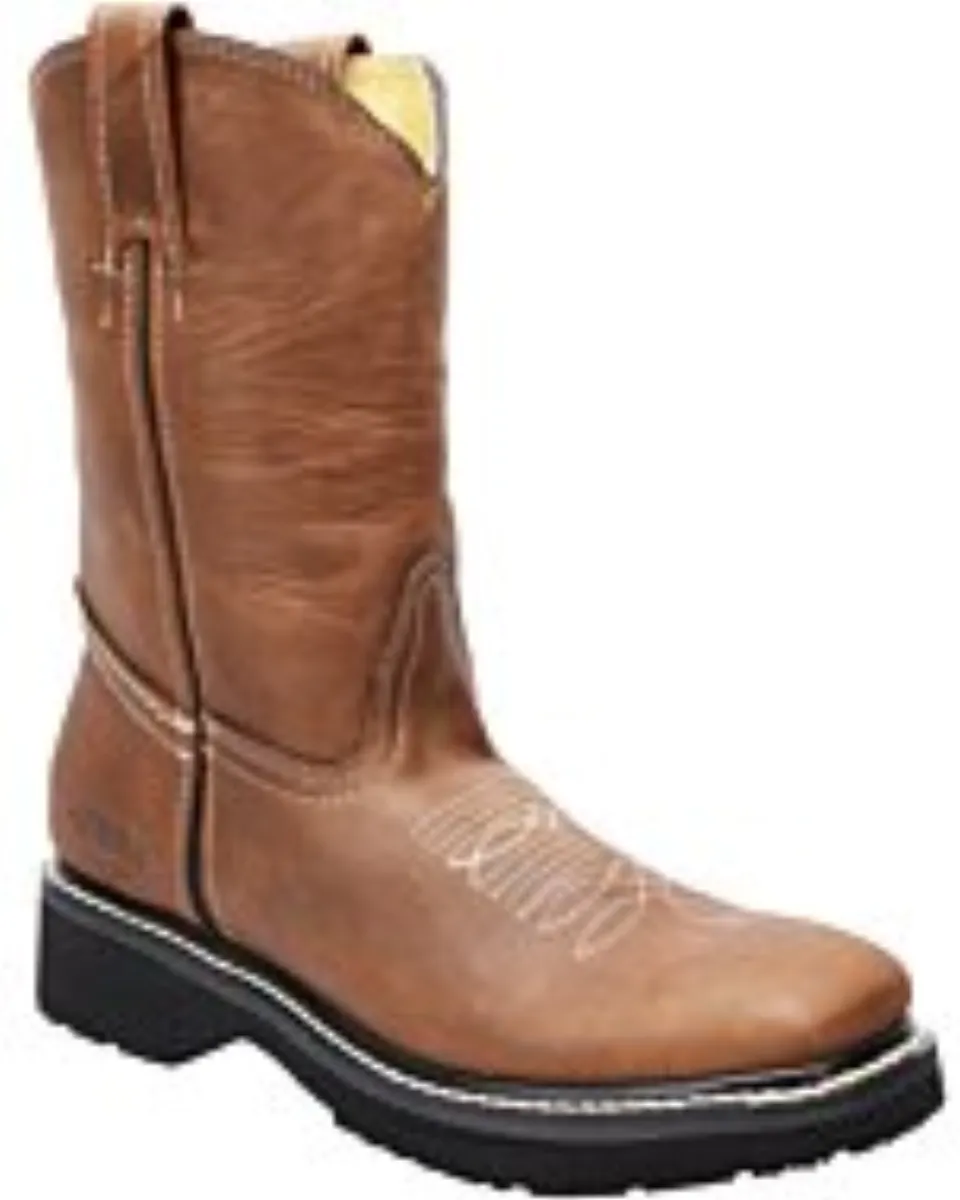 Botas De Trabajo Punta Cuadrada Horma Rodeo Color Arena WD 11-432